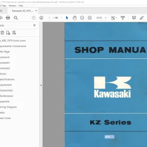 Kawasaki KZ 400 1974 Shop Manual - PDF DOWNLOAD