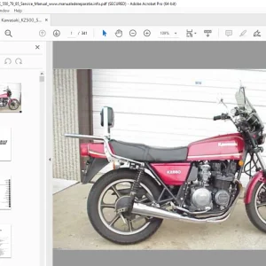 Kawasaki KZ500 KZ550 ZX550 Service Repair Maintenance Manual PDF