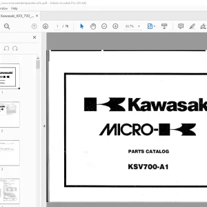 Kawasaki MICRO-K KSV700-A1 Parts Manual - PDF DOWNLOAD