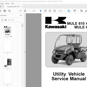Kawasaki MULE 610 4×4 MULE 600 Vehicle Service Manual PDF