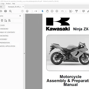 Kawasaki Ninja ZX-6R Assembly & Preparation Manual PDF