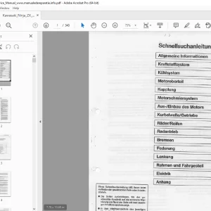 Kawasaki Ninja ZX-7R Schnellsuchanleitung PDF
