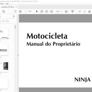 Kawasaki Ninja ZX-9R Motocicleta Manual do Proprietario PDF