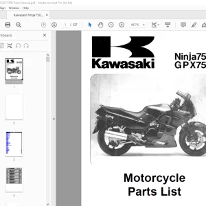 Kawasaki Ninja750R GPX750R Parts Manual - PDF DOWNLOAD