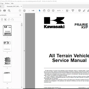 Kawasaki PRAIRIE 360 KVF 360 Vehicle Service Manual - PDF DOWNLOAD