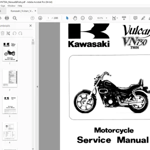 Kawasaki VULCAN VN750 TWIN Motorcycle Service Manual - PDF DOWNLOAD