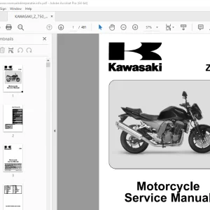 Kawasaki Z750 Motorcycle Service Manual - PDF DOWNLOAD