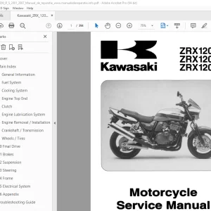 Kawasaki ZRX1200R ZRX1200S ZRX1200 Motorcycle Service Manual PDF