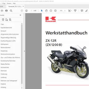 Kawasaki ZX-12R (ZX1200B) Werkstatthandbuch - PDF DOWNLOAD