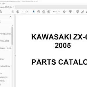 Kawasaki ZX-6R 2005 Parts Manual - PDF DOWNLOAD