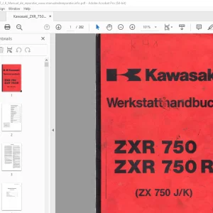 Kawasaki ZXR 750 ZXR 750R (ZX 750 J/K) Werkstatthandbuch PDF