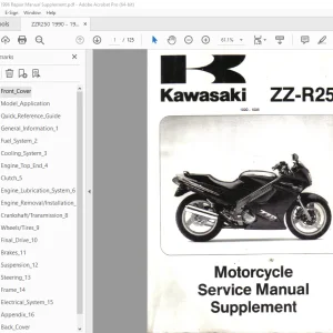 Kawasaki ZZ-R250 Motorcycle (Supplement) Service Manual PDF
