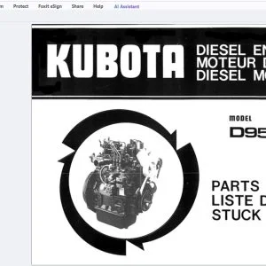 Kubota D950-BBS-1 Diesel Engine Parts Manual - PDF DOWNLOAD