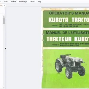 Kubota Tractor B5100D B6100D B7100D B5100E B6100E Operator's Manual - PDF DOWNLOAD