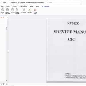 Kymco GR1 Service Manual - PDF DOWNLOAD