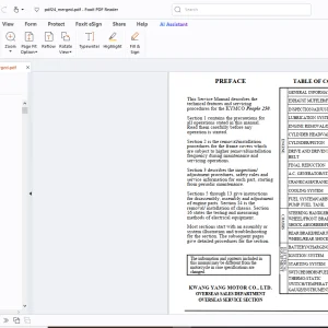 Kymco People 250 Service Manual - PDF DOWNLOAD