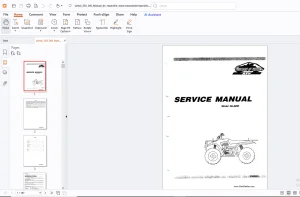 Linhai 250 360 Service Manual PN 8260 - PDF DOWNLOAD