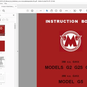 MATCHLESS G2 G2S G2CS G5 INSTRUCTION BOOK Manual - PDF DOWNLOAD