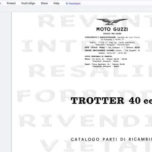 MOTO GUZZI TROTTER 40CC CATALOGO PARTI DI RICAMBIO - PDF DOWNLOAD