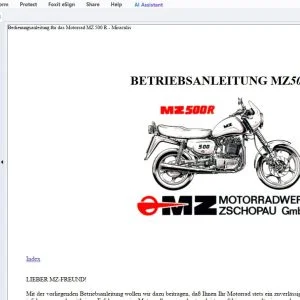 MZ 500R BETRIEBSANLEITUNG - PDF DOWNLOAD
