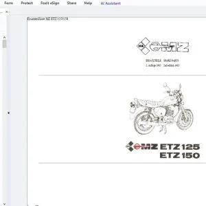 MZ ETZ125 ETZ150 Ersatzteilliste - PDF DOWNLOAD