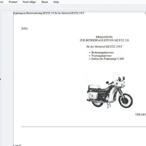 MZ ETZ 250 F Ergänzung zur Betriebsanleitung - PDF DOWNLOAD