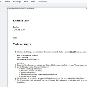 MZ Kraftrad ES 250 - Miraculis Ersatzteilliste - PDF DOWNLOAD