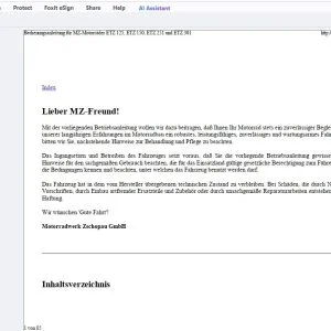MZ-Motorräder ETZ 125, ETZ 150, ETZ 251 und ETZ 301 Bedienungsanleitung - PDF DOWNLOAD