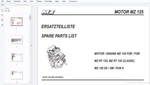 MZ RT 125, RT 125 Classic, 125 SX / SM / Fun X Parts Manual - PDF DOWNLOAD