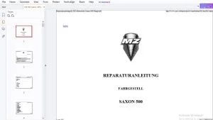 MZ SAXON 500 FAHRGESTELL REPARATURANLEITUNG - PDF DOWNLOAD