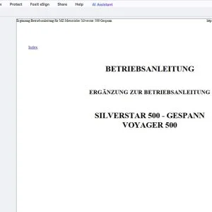 MZ SILVERSTAR 500 GESPANN VOYAGER 500 ERGANZUNG ZUR BETRIEBSANLEITUNG - PDF DOWNLOAD