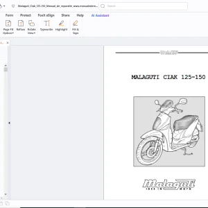Malaguti Ciak 125-150 Service Manual - PDF DOWNLOAD