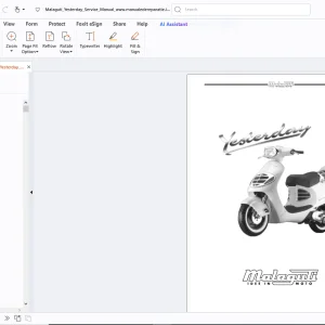 Malaguti Yesterday Service Manual - PDF DOWNLOAD