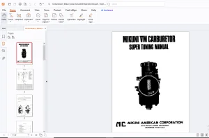 Mikuni VM Carburetor Super Tuning Manual - PDF DOWNLOAD