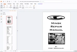 Minsk Repair Manual - PDF DOWNLOAD