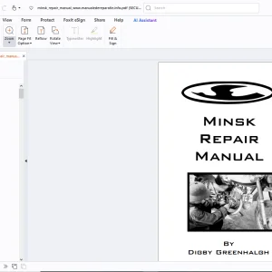 Minsk Repair Manual - PDF DOWNLOAD