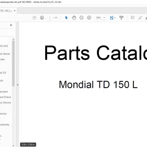 Mondial TD 150L Parts Catalog Manual - PDF DOWNLOAD
