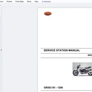 Moto Gussi Griso 8V-1200 Service Manual - PDF DOWNLOAD