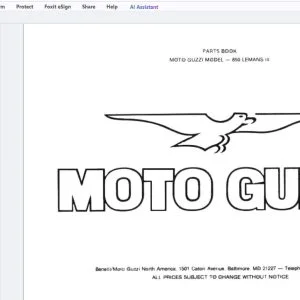 Moto Guzzi 850 Le Mans 3 Parts Manual - PDF DOWNLOAD