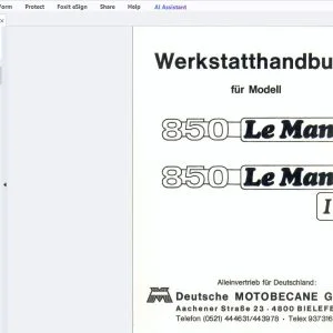 Moto Guzzi 850 Le Mans II Werkstatthandbuch - PDF DOWNLOAD