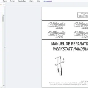 Moto Guzzi California 1000 1000i 1100 1100i Manuel de reparation - PDF DOWNLOAD