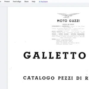 Moto Guzzi Galletto 192 c.c Catalogo Pezzi Di Ricambio - PDF DOWNLOAD