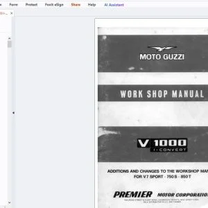 Moto Guzzi V 1000 I-Convert Workshop Manual - PDF DOWNLOAD