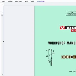 Moto Guzzi V 1000 SP G5 Workshop Manual - PDF DOWNLOAD