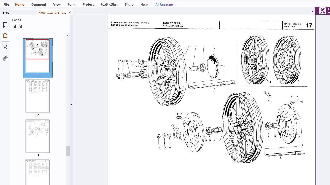 Moto Guzzi V35 Parts Manual - PDF DOWNLOAD - Image 3