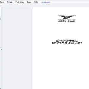 Moto Guzzi V7 Sport 750S-850T Workshop Manual - PDF DOWNLOAD