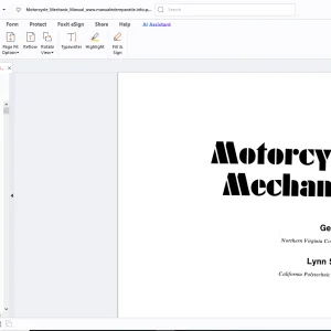 Motorcycle Mechanics Manual - PDF DOWNLOAD