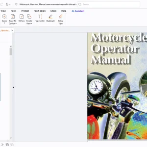 Motorcycle Operator Manual - PDF DOWNLOAD