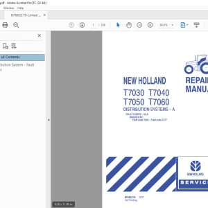 New Holland T7030 T7040 T7050 T7060 Repair Manual 87663219 PDF