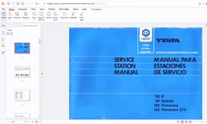 Piaggio 50 R 50 Special 125 Primavera 125 Primavera ET3 Service Station Manual PDF